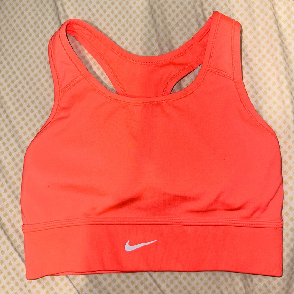 NIKE Dri-fit Neon Orange Sports Bra (Small)